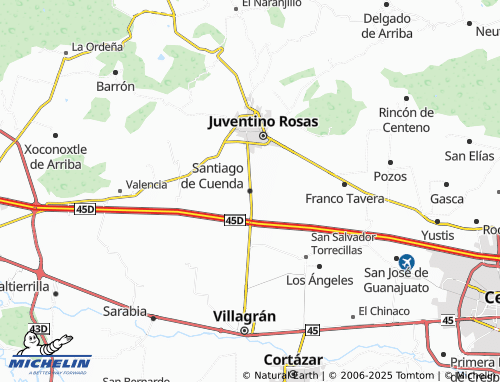 MICHELIN Santiago de Cuenda map - ViaMichelin