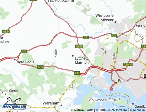 MICHELIN Lytchett Matravers map - ViaMichelin