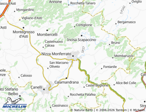 Mappa MICHELIN Nizza Monferrato - ViaMichelin