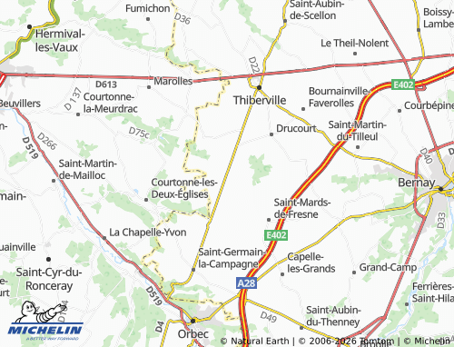 MICHELIN Le Planquay map - ViaMichelin