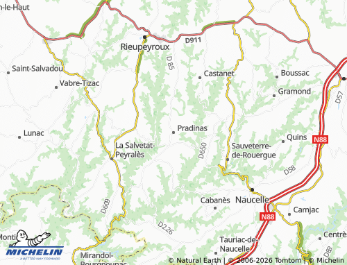 Mappa MICHELIN Pradinas - ViaMichelin