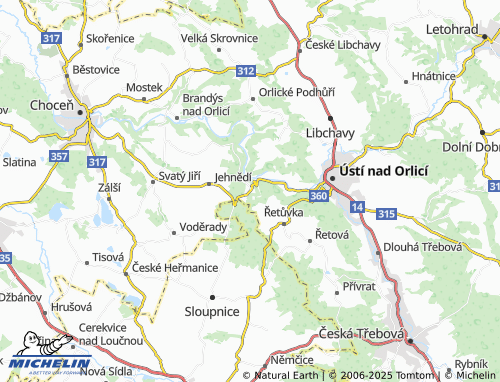 MICHELIN Hrádek map - ViaMichelin