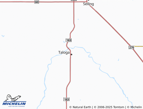 MICHELIN Taloga map - ViaMichelin