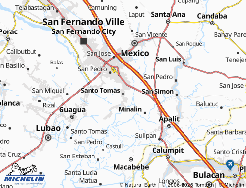 MICHELIN Santo Tomas map - ViaMichelin