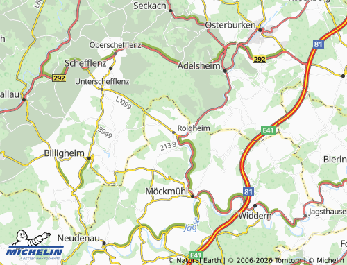 Mapa MICHELIN Roigheim - ViaMichelin
