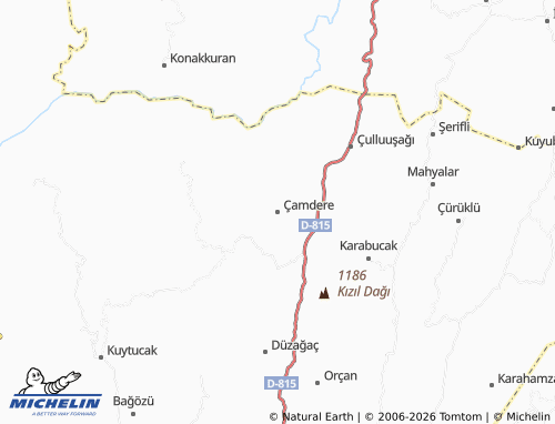MICHELIN Çamdere map - ViaMichelin