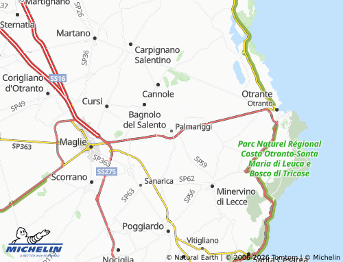 Mapa MICHELIN Palmariggi - ViaMichelin