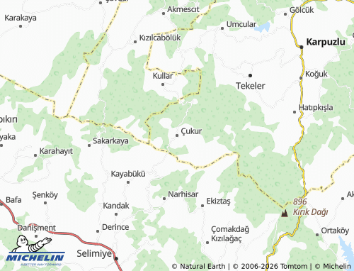 MICHELIN Çukur map - ViaMichelin