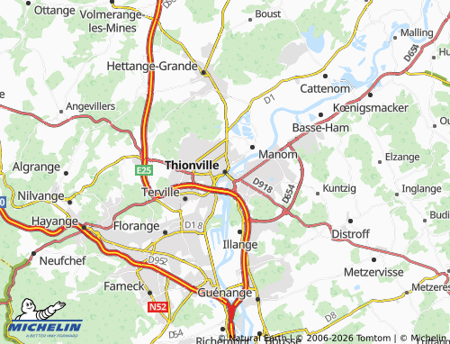 MICHELIN Thionville map - ViaMichelin