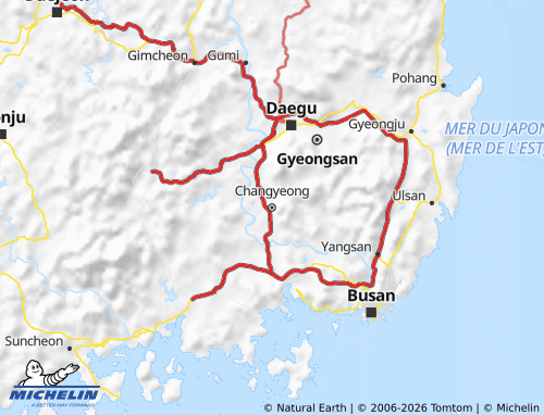 Mappa MICHELIN Kyongsang-Namdo - ViaMichelin