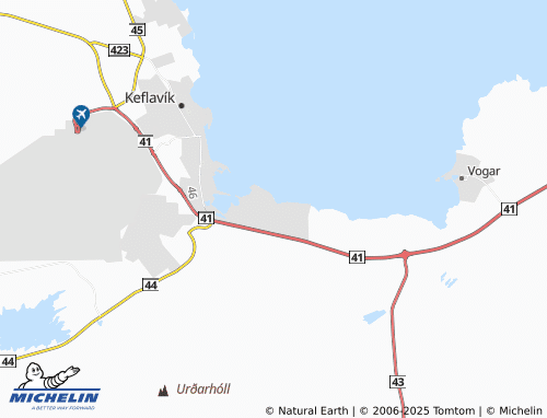 MICHELIN Innri-Njarðvík map - ViaMichelin