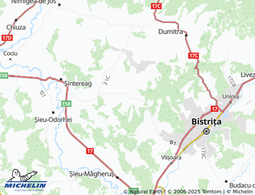 Mapa MICHELIN Blăjenii De Sus - ViaMichelin