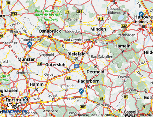 MICHELIN Bielefeld map - ViaMichelin