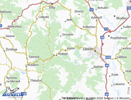 Mappa MICHELIN Kosov - ViaMichelin