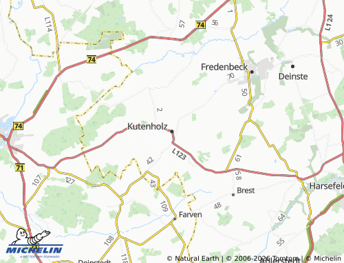 MICHELIN Kutenholz map - ViaMichelin
