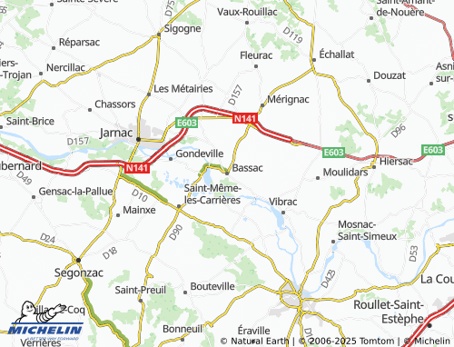 MICHELIN Bassac map - ViaMichelin