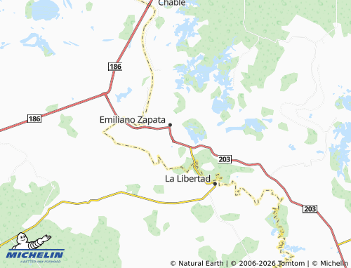 Mappa MICHELIN Carlos Alberto Madrazo Becerra - ViaMichelin