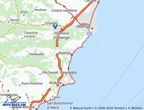 Carte MICHELIN Alassio - ViaMichelin
