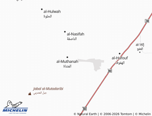 Carte MICHELIN al-Wusta - ViaMichelin