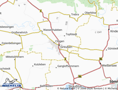Mappa MICHELIN Greußen - ViaMichelin