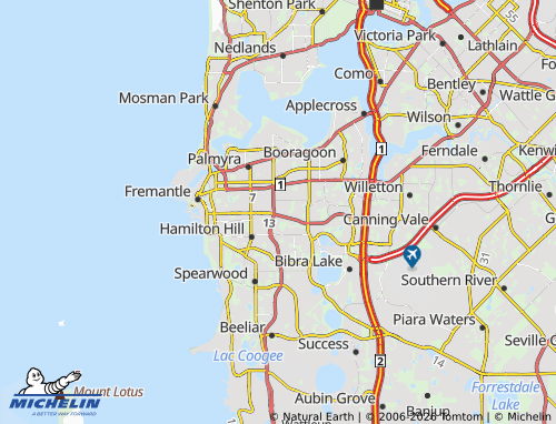 Mapa MICHELIN O'Connor - ViaMichelin