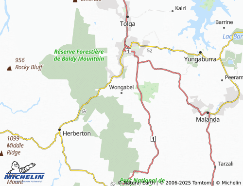 MICHELIN Wongabel map - ViaMichelin