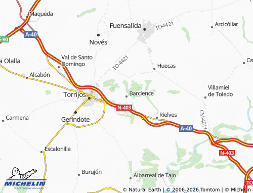 Carte MICHELIN Barcience - ViaMichelin