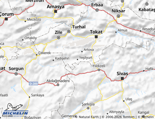 MICHELIN Yeşilyurt map - ViaMichelin