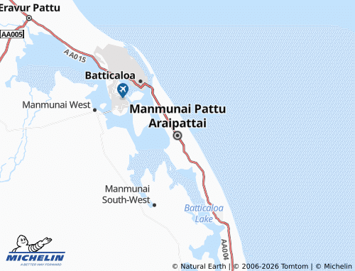 Mappa MICHELIN Manmunai Pattu Araipattai - ViaMichelin
