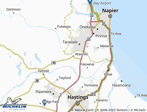MICHELIN Waiohiki map - ViaMichelin