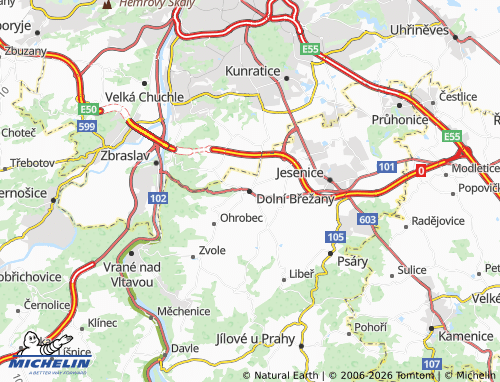 Mappa MICHELIN Dolní Břežany - ViaMichelin