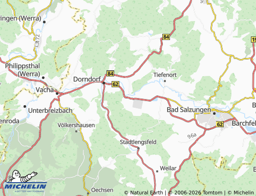 MICHELIN Merkers-Kieselbach map - ViaMichelin