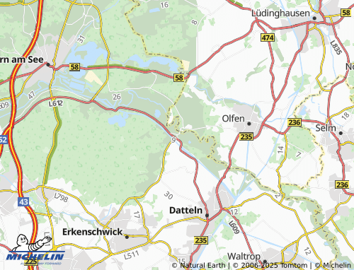 MICHELIN Ahsen map - ViaMichelin