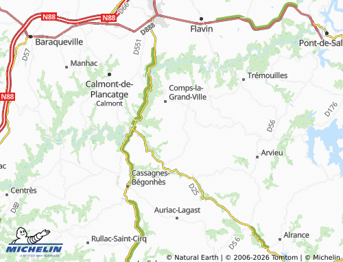 MICHELIN Florac map - ViaMichelin