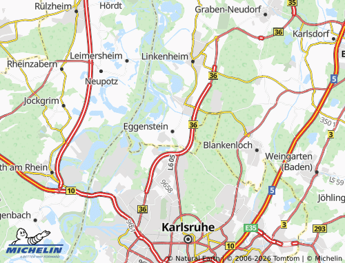 MICHELIN-Landkarte Eggenstein-Leopoldshafen - ViaMichelin