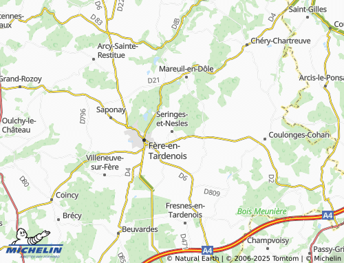 MICHELIN Seringes-et-Nesles map - ViaMichelin