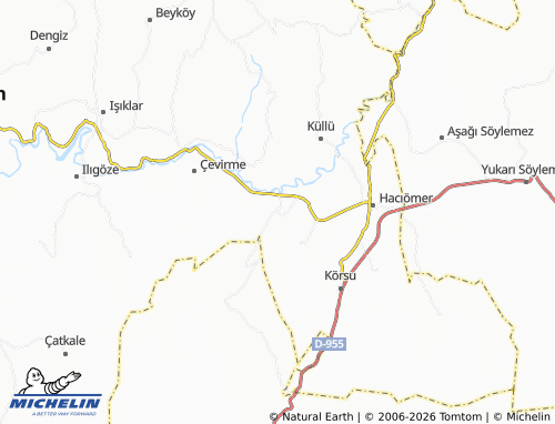 MICHELIN Şakşak map - ViaMichelin