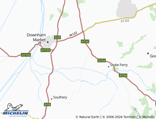 Carte MICHELIN West Dereham - ViaMichelin