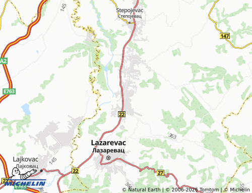 Mapa MICHELIN Vreoci - ViaMichelin