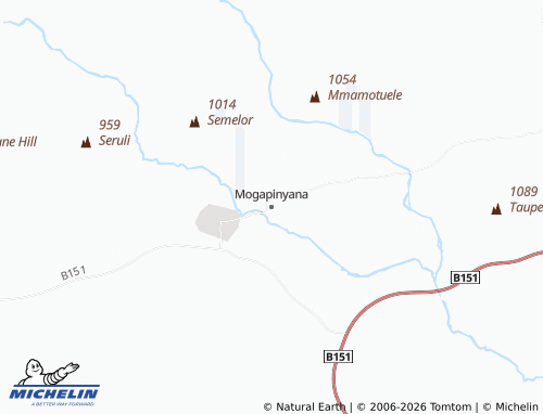 MICHELIN Mogapinyana map - ViaMichelin