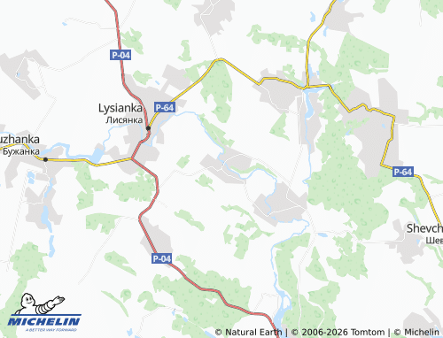 MICHELIN Budyshche map - ViaMichelin