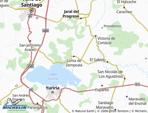 Mappa MICHELIN Loma de Zempoala - ViaMichelin