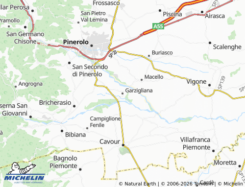 Mapa MICHELIN Garzigliana - ViaMichelin