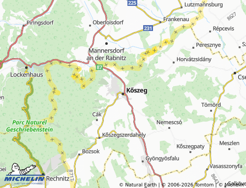 Mapa MICHELIN Kőszeg - ViaMichelin