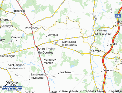 MICHELIN Saint-Nizier-le-Bouchoux map - ViaMichelin