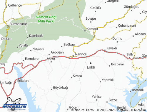 MICHELIN Narince map - ViaMichelin