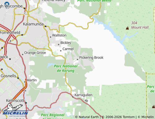 MICHELIN Pickering Brook map - ViaMichelin