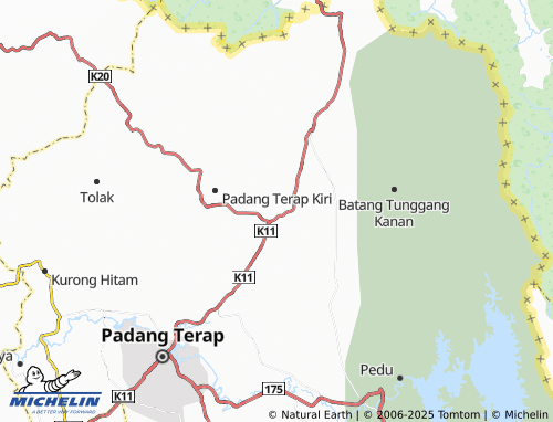 MICHELIN Batang Tunggang Kiri map - ViaMichelin