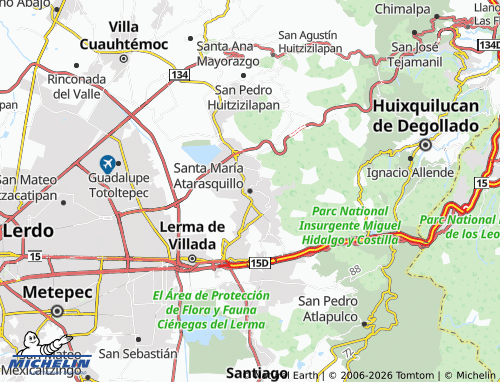 Mapa MICHELIN Santa María Atarasquillo - ViaMichelin