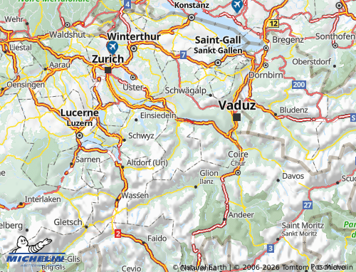 Mapa MICHELIN Glarona - ViaMichelin